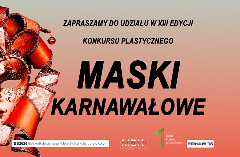 Dom Kultury w Olszówce zaprasza do konkurs plastycznego: Maski Karnawałowe