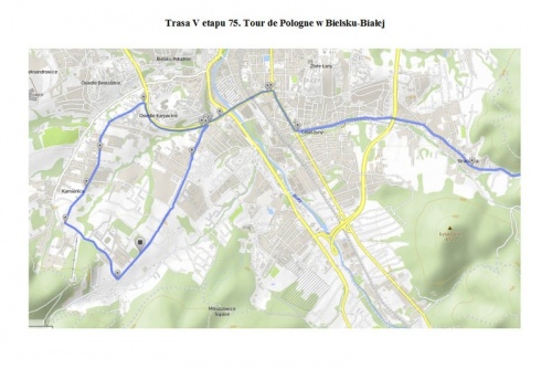 Meta V etapu 75. Tour de Pologne w Bielsku-Białej