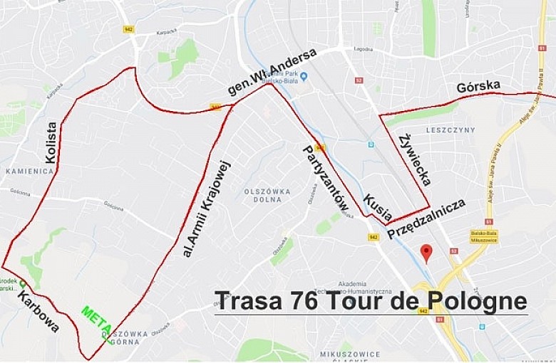 Utrudnienia w ruchu związane z 76. Tour de Pologne w Bielsku-Białej