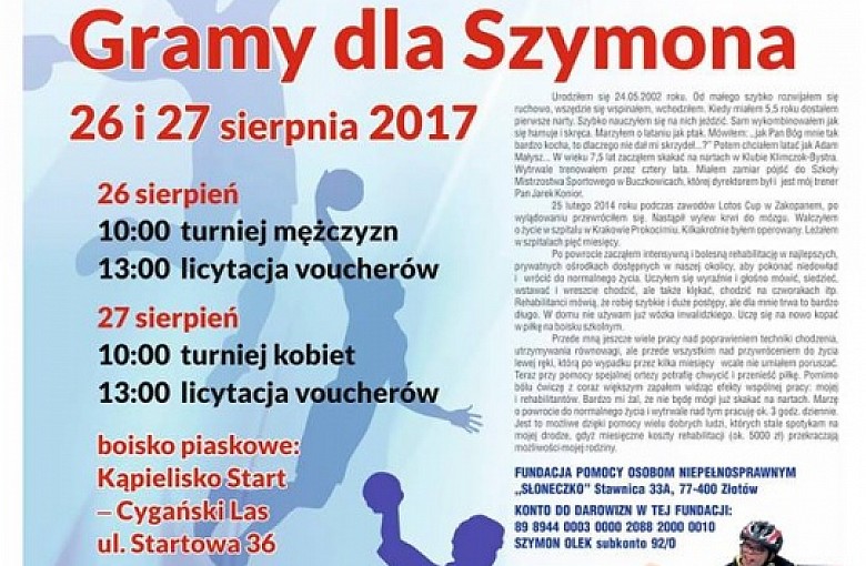 Zagrają dla Szymona!