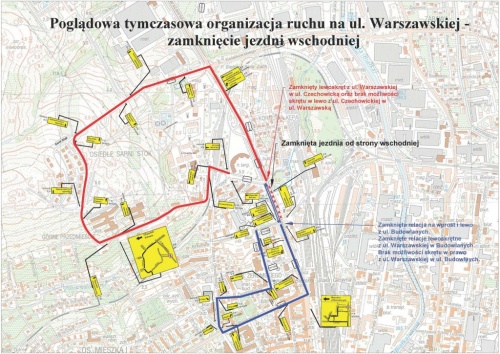 Bielsko-Biała. Remont na Warszawskiej