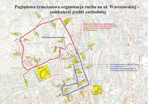 Bielsko-Biała. Remont na Warszawskiej