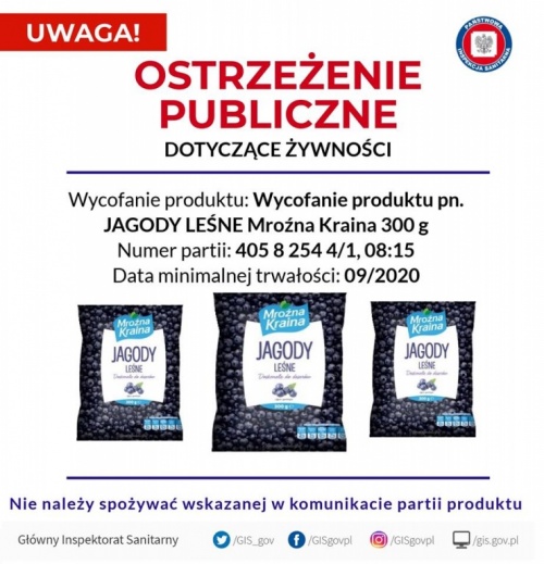 Ostrzeżenie publiczne dotyczące żywności