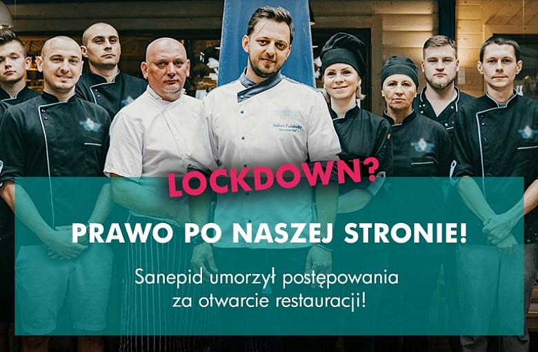 Sanepid umorzył postępowania ws. restauracji działającej podczas lockdownu