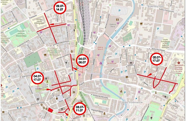 Bielsko-Biała. Zamknięte zostaną niektóre ulice! Wystąpią utrudnienia