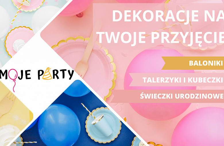 Sklep z dekoracjami i artykułami imprezowymi MojeParty.pl. Ponad 4 tysiące produktów z ekspresową wysyłką