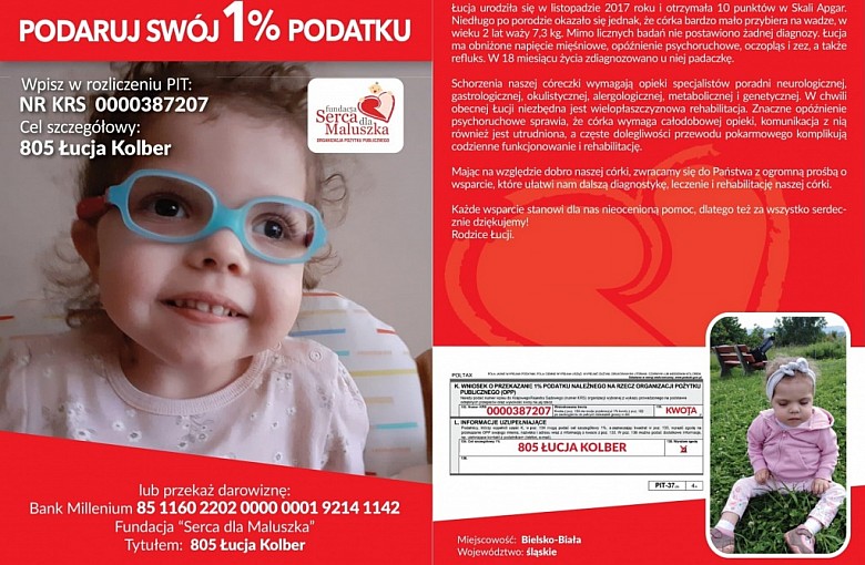 Podaruj swój 1% podatku Łucji