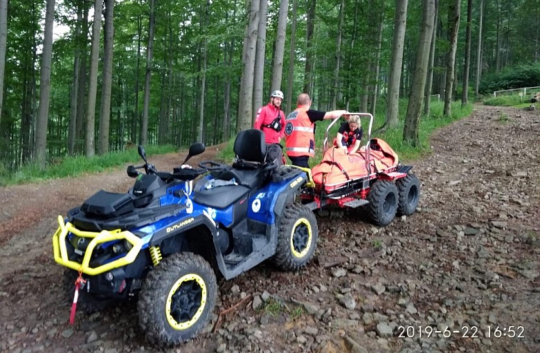 Groźny wypadek rowerzystki